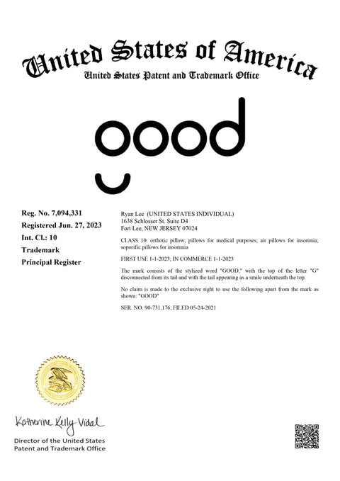 Good Trademark Certificate
